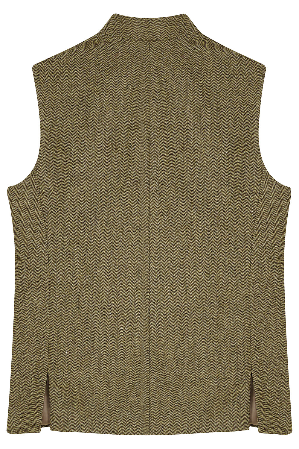 OSCAR Fine Tweed Nehru Gilet - Sable Herringbone