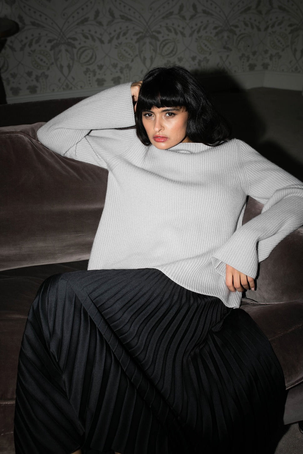 SWING Cashmere Jumper - Silver Beige