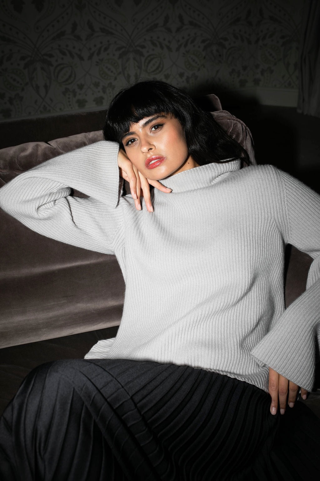 SWING Cashmere Jumper - Silver Beige