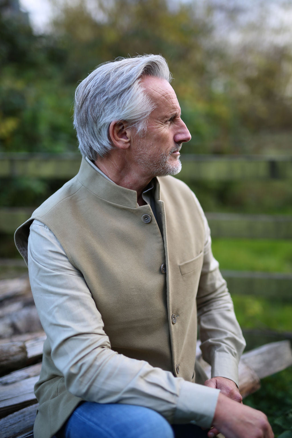 MOLESKIN Nehru Gilet - Lemon
