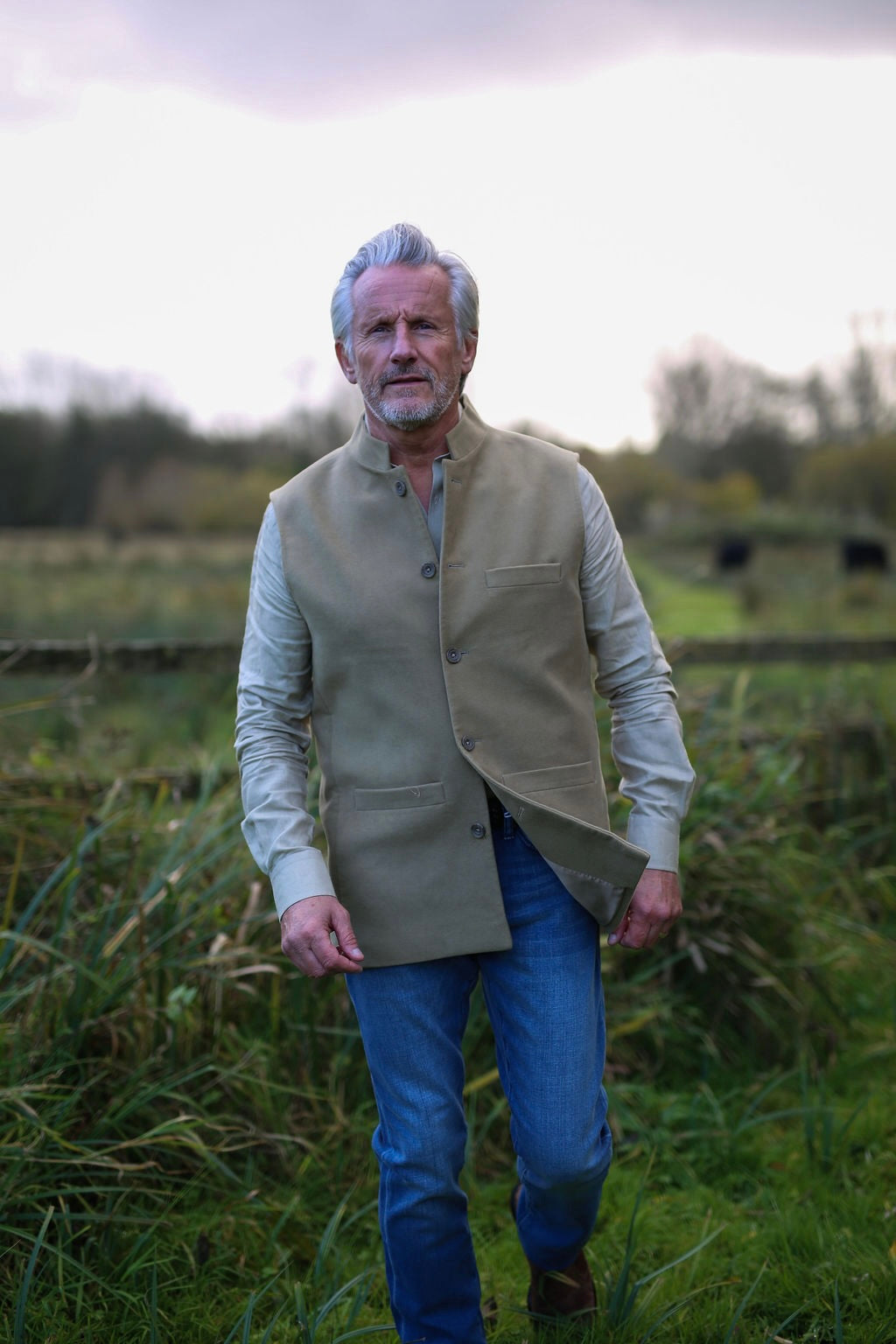 MOLESKIN Nehru Gilet - Lemon