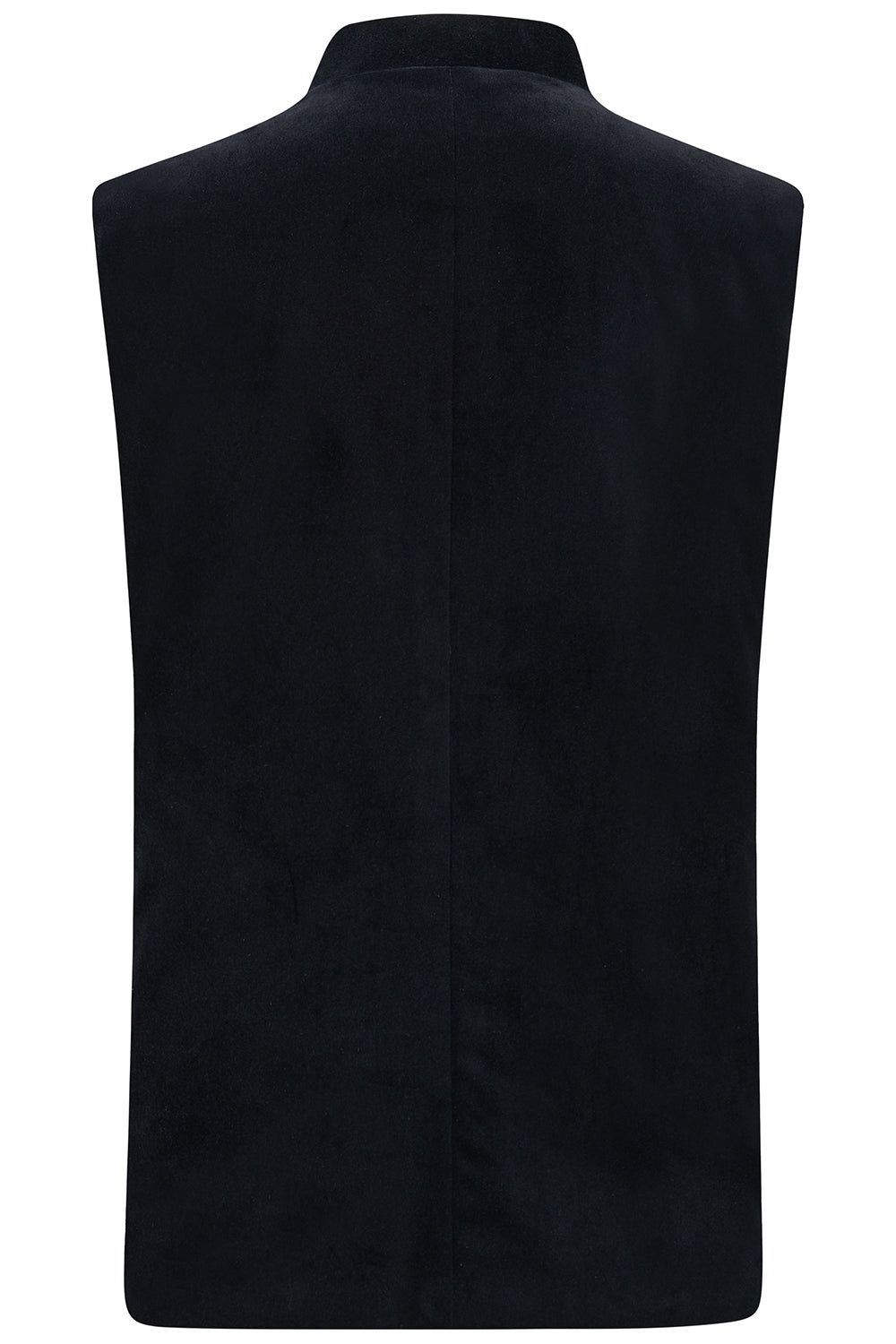 EBONY Velvet Nehru Gilet - Black