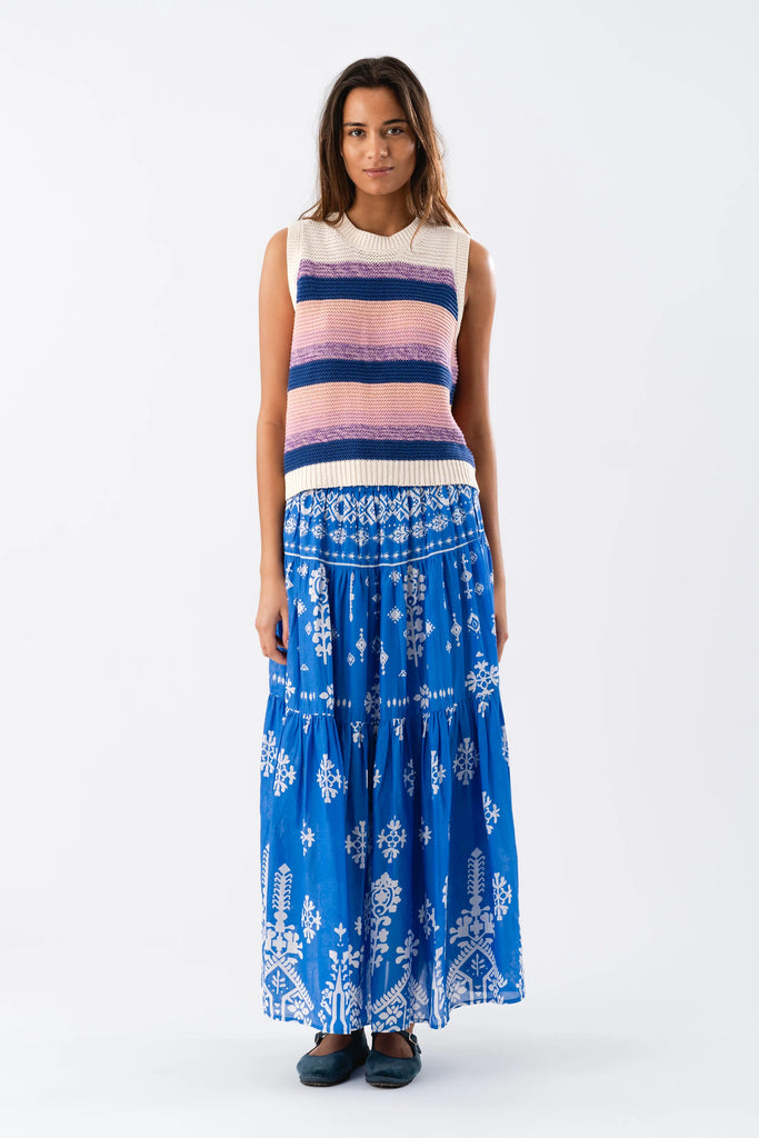 SUNSET Maxi Skirt - Blue