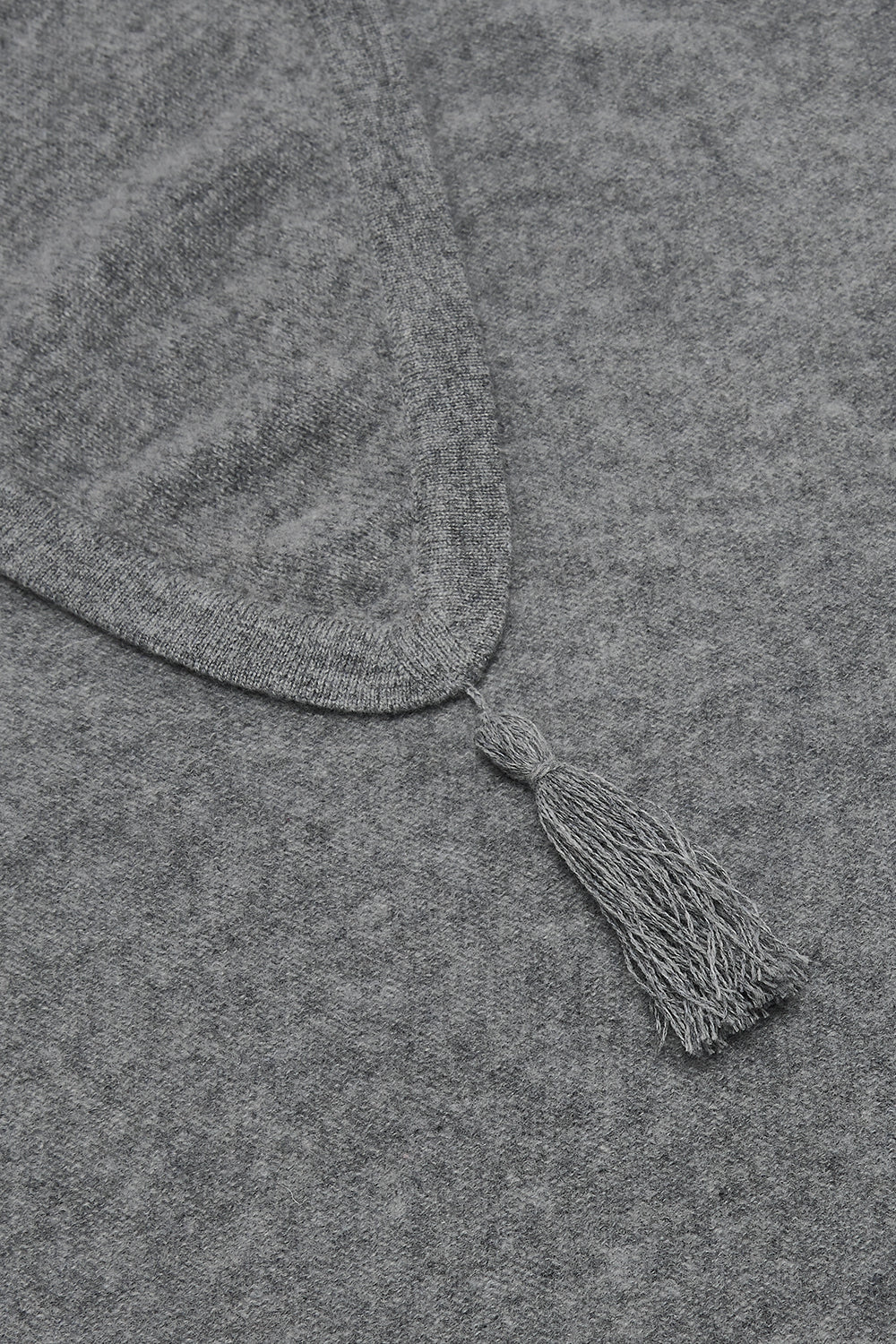 Triangle Tassel Cashmere Scarf - Smoke Grey