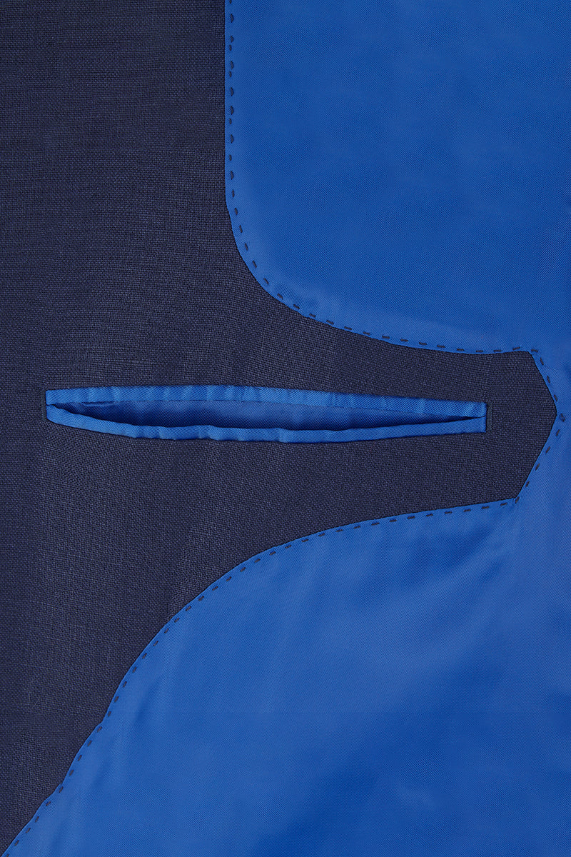 LINEN Nehru Gilet - Summer Blue