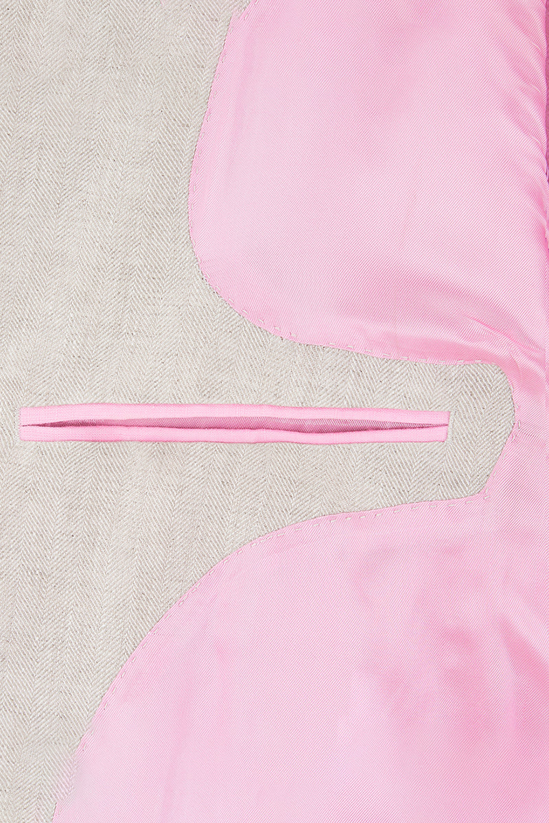 LINEN Nehru Gilet - Cream