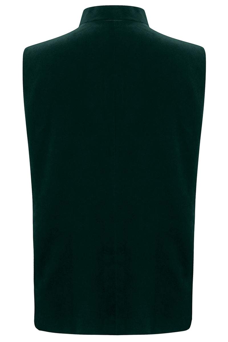 FELIX Velvet Nehru Gilet - Teal
