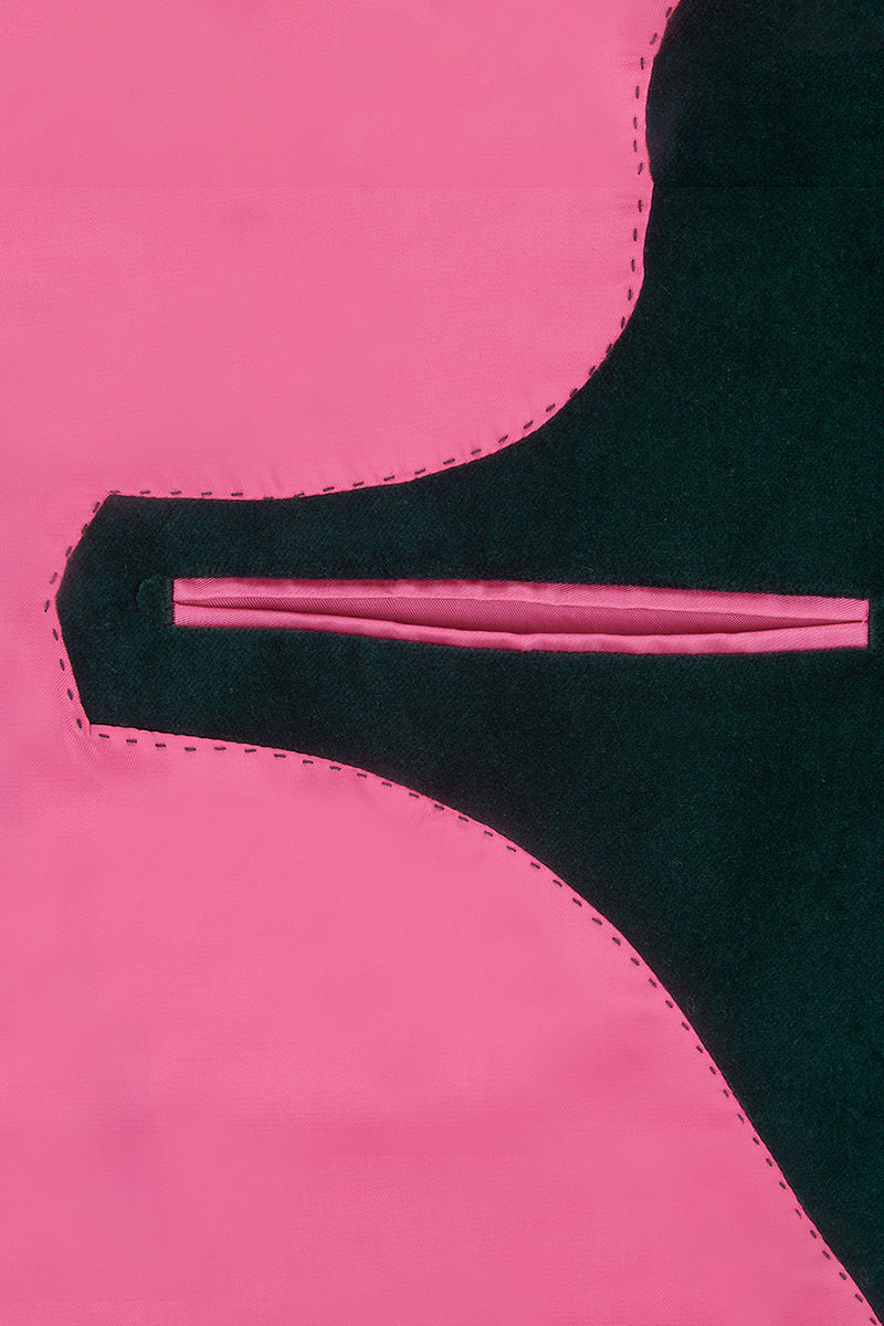 FELIX Velvet Nehru Gilet - Teal