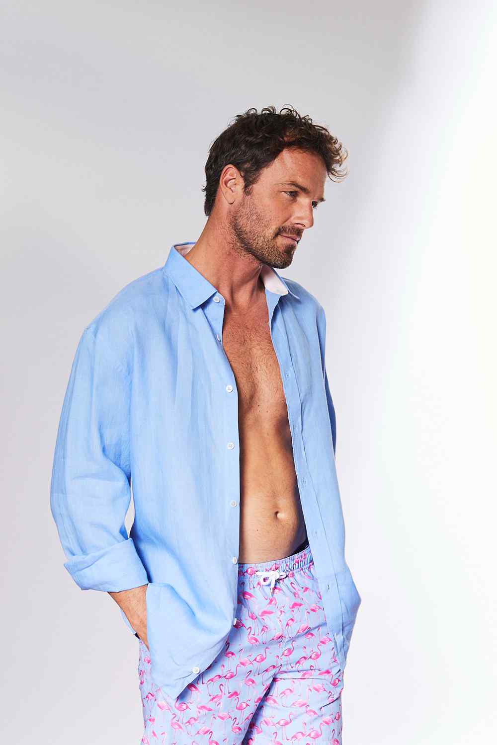 CLASSIC LINEN Shirt - Blue Lagoon
