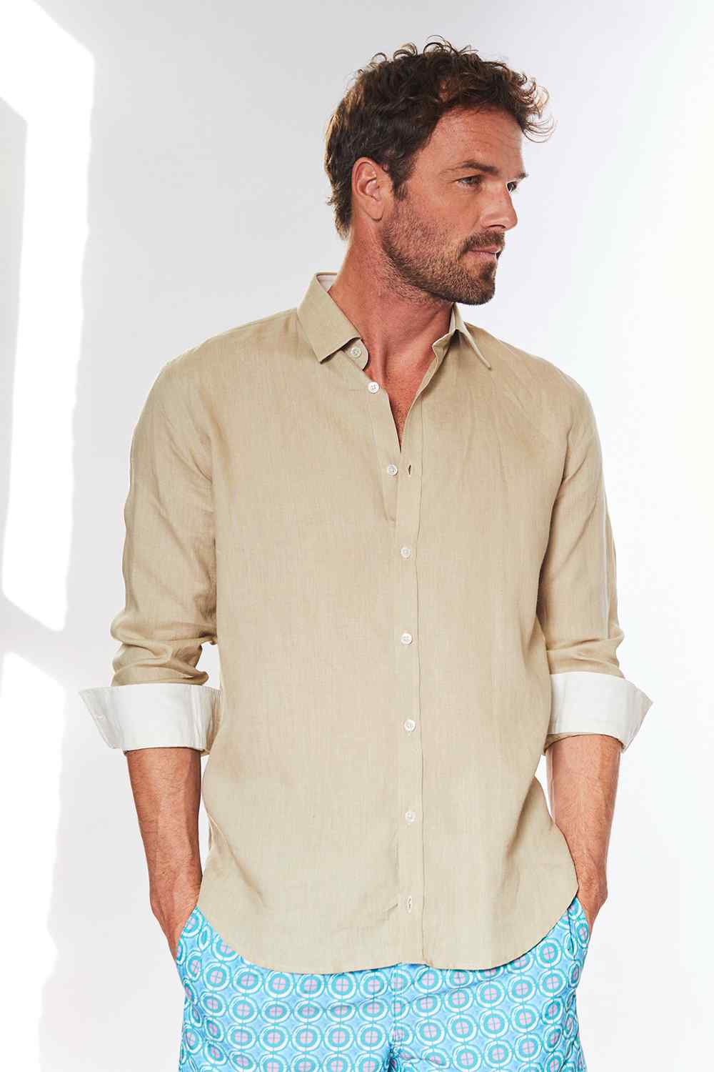 CLASSIC LINEN Shirt - Taupe