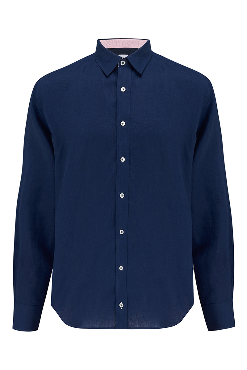 CLASSIC LINEN Shirt - Sapphire Blue