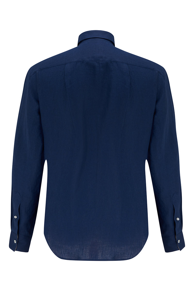 CLASSIC LINEN Shirt - Sapphire Blue