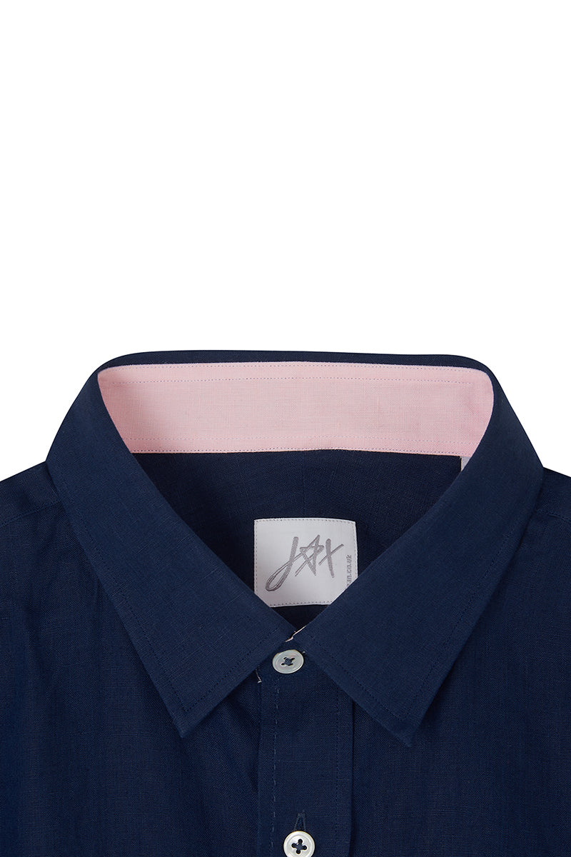 CLASSIC LINEN Shirt - Sapphire Blue