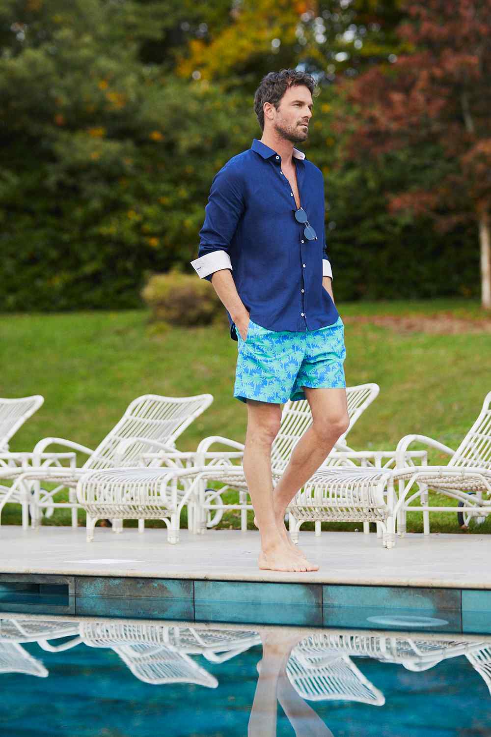 CLASSIC LINEN Shirt - Sapphire Blue