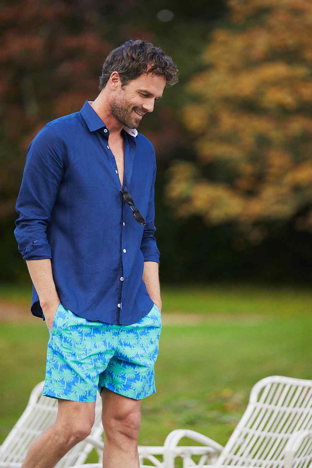 CLASSIC LINEN Shirt - Sapphire Blue