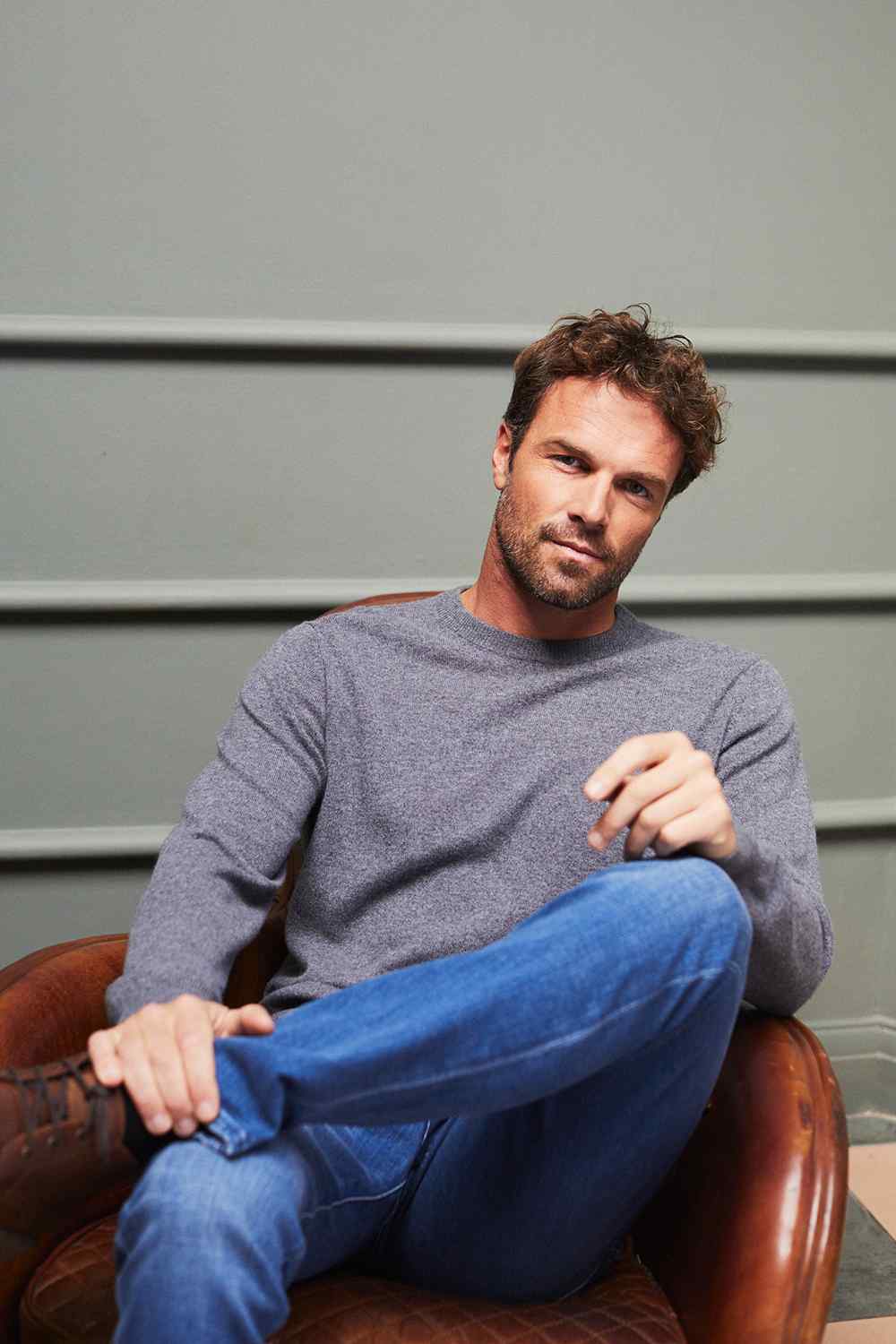 Cashmere Crew Neck Jumper - Silver Grey