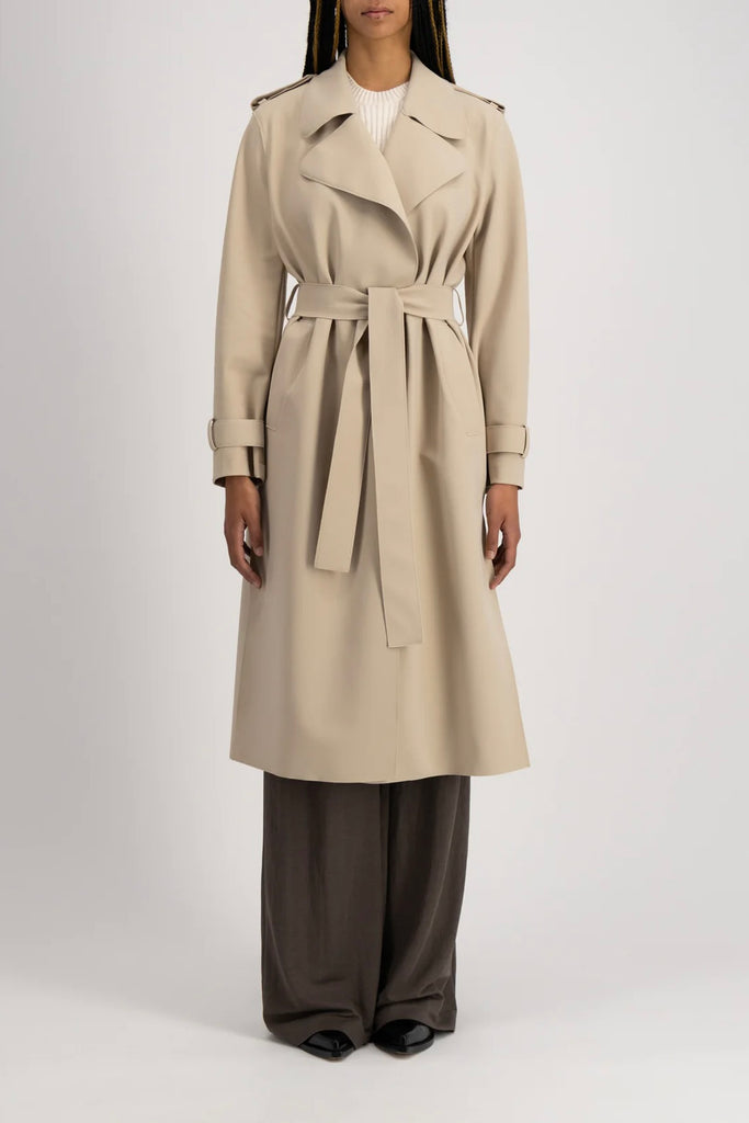 DOUBLE VENT TRENCH Coat - Sand