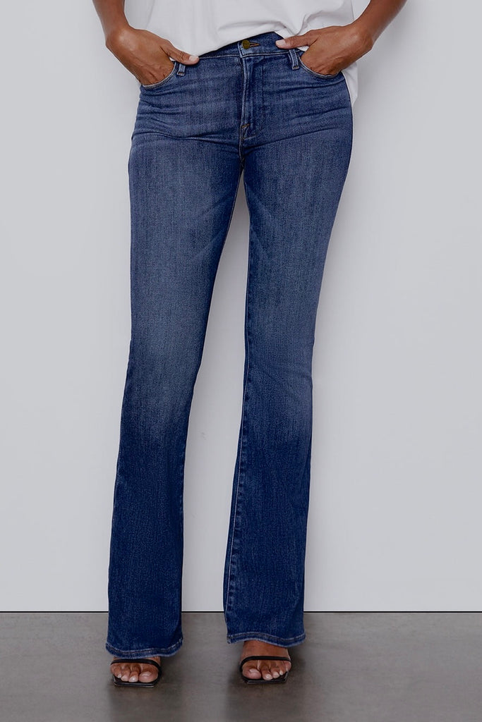 LE HIGH FLARE Jeans - Temple Mid Blue