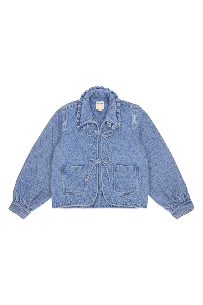 HEIDI Quilted Denim Jacket - Rodeo Vintage Blue