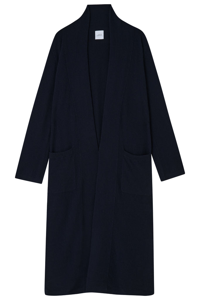 LONG Cashmere Cardigan - Navy Blue