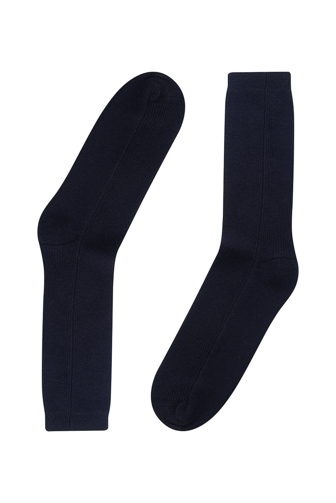 Men's Cashmere Socks - Navy Blue