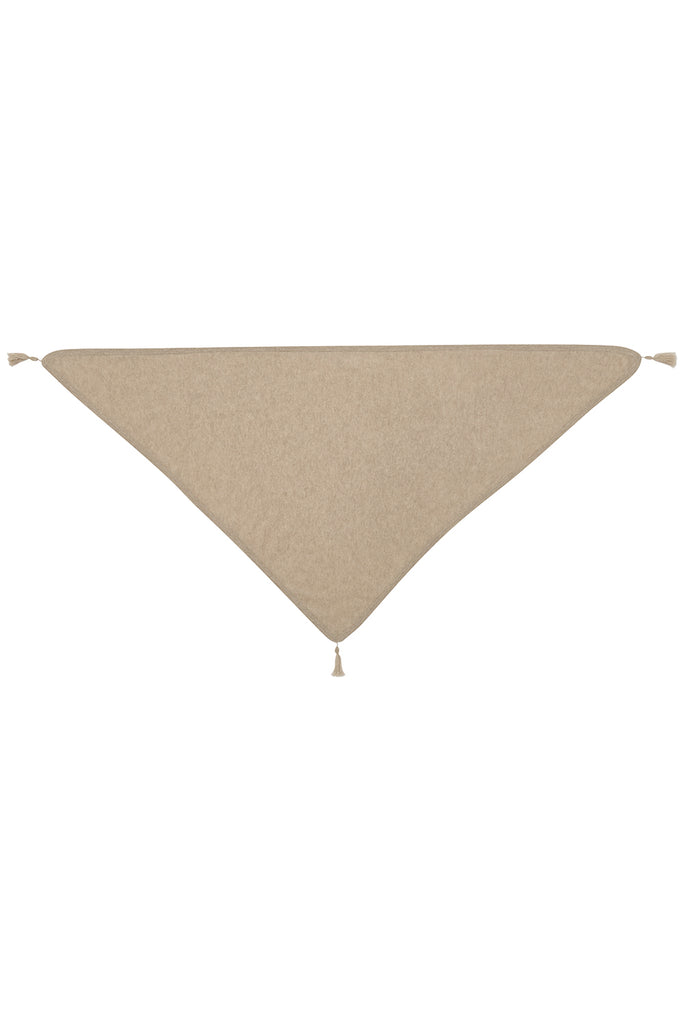 Triangle Tassel Cashmere Scarf - Champagne