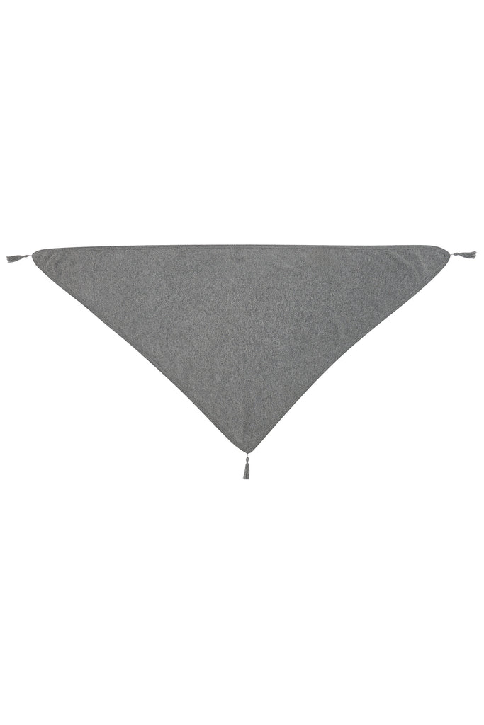 Triangle Tassel Cashmere Scarf - Smoke Grey