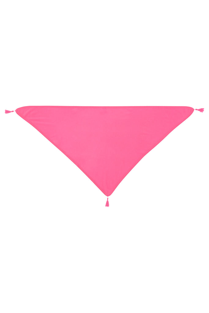 Triangle Tassel Cashmere Scarf - Hot Pink