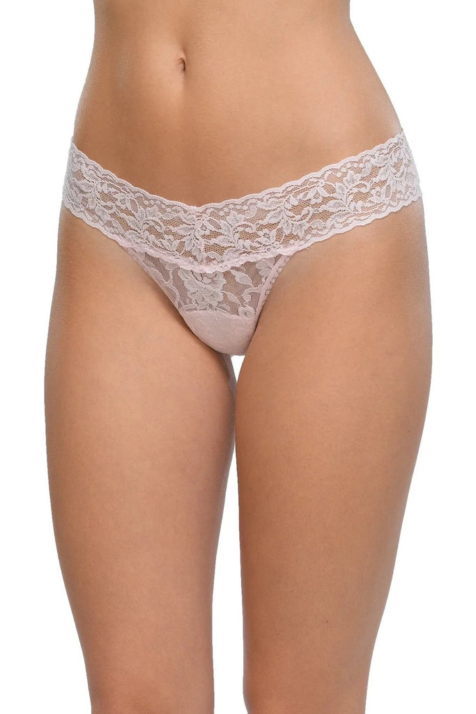 LOW RISE LACE THONG - Bliss Pink