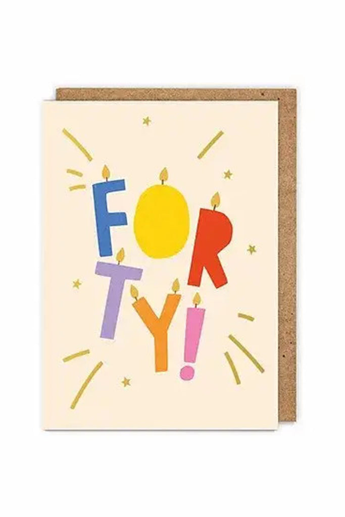 FORTY Candles Birthday Card