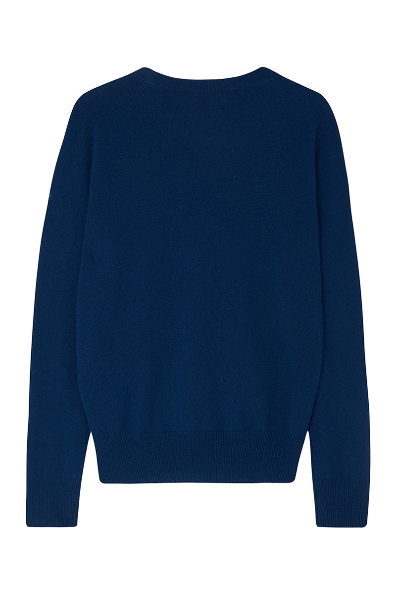 Cashmere Crew Neck Jumper - British Blue