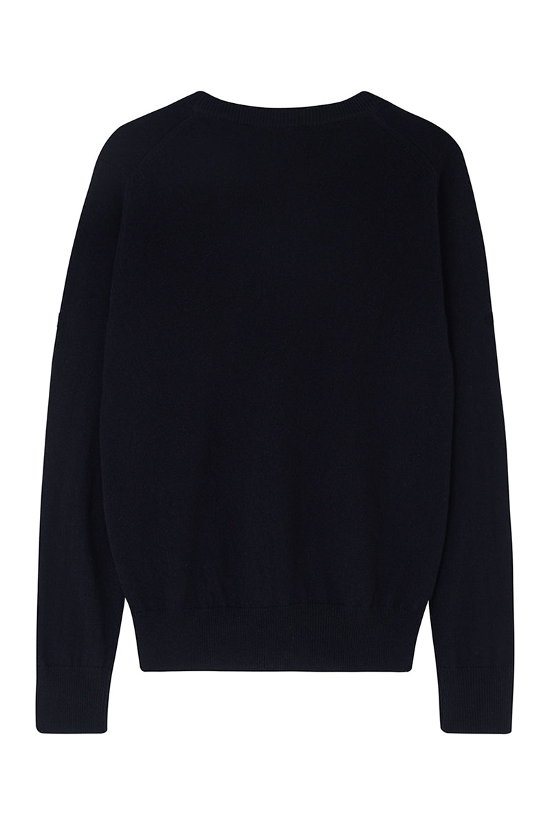 Cashmere Crew Neck Jumper - Navy Blue