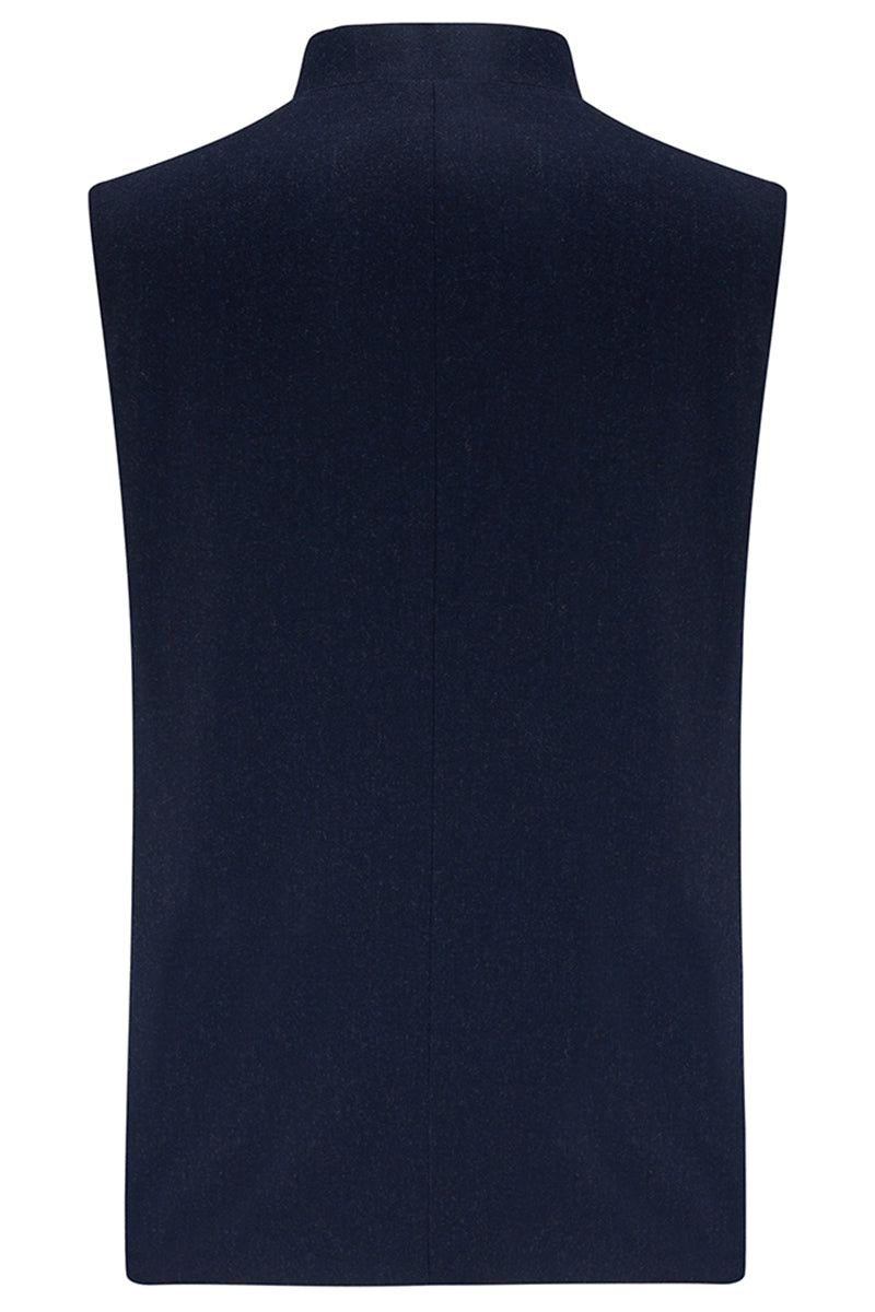 RALPH Cashmere Nehru Gilet - Navy
