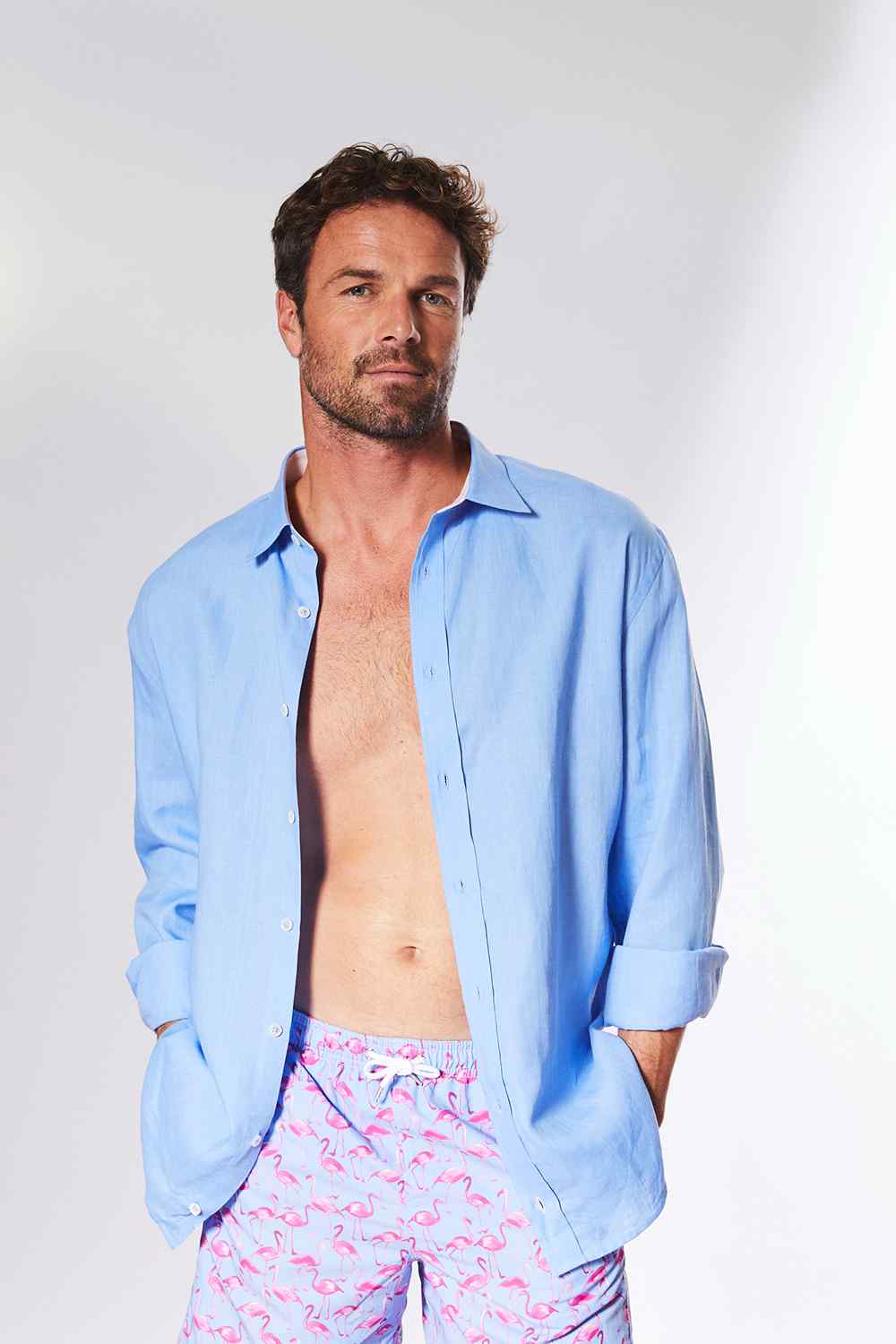 CLASSIC LINEN Shirt - Blue Lagoon