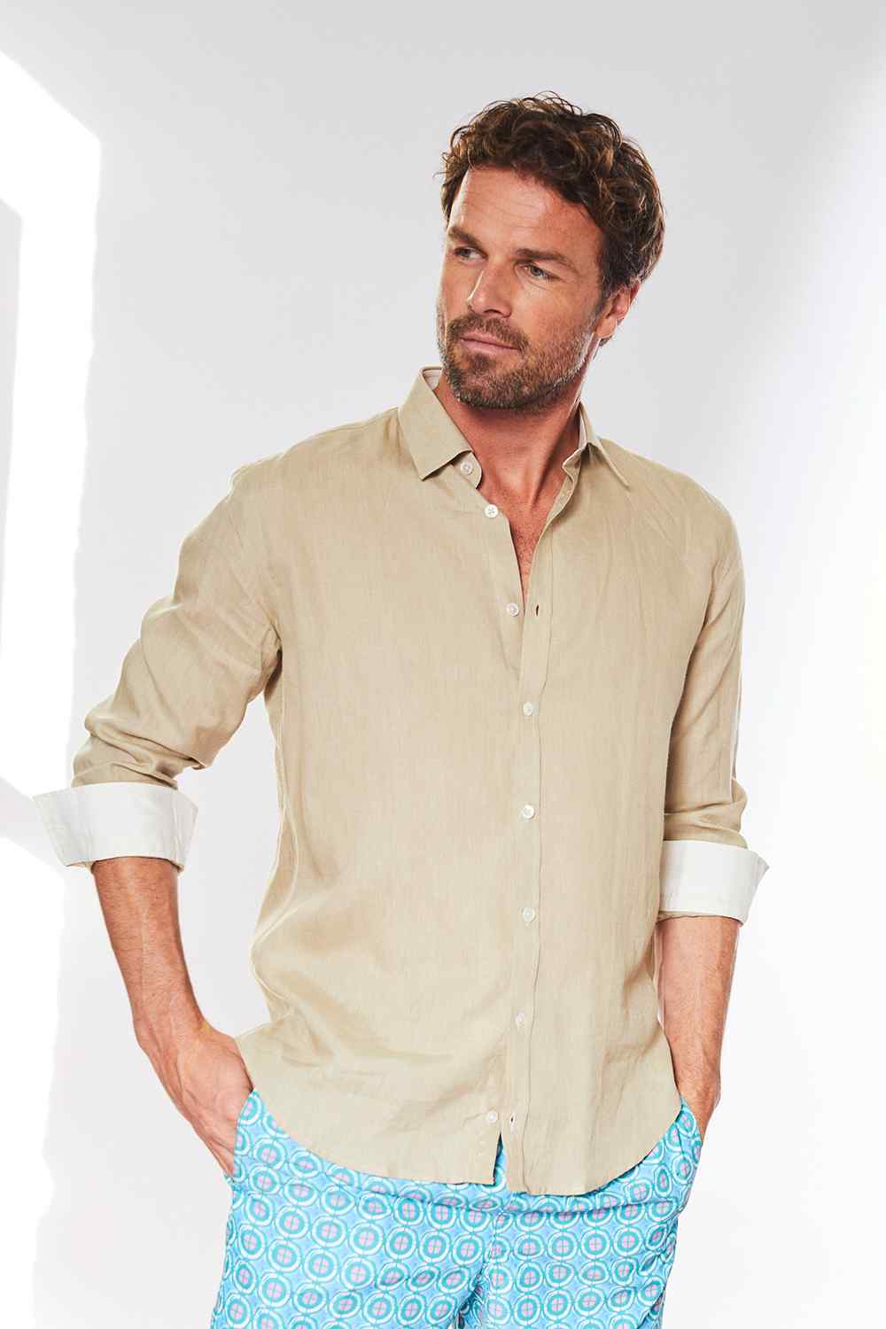 CLASSIC LINEN Shirt - Taupe