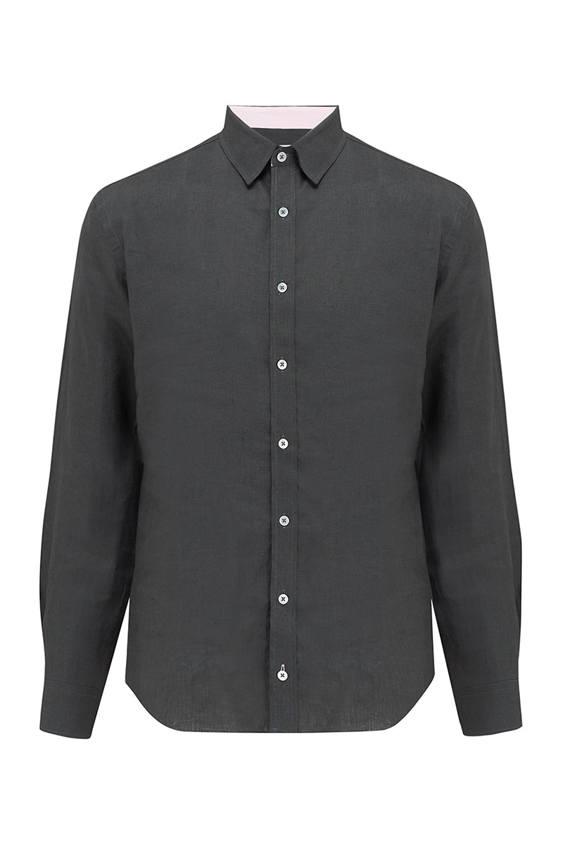CLASSIC LINEN Shirt - Shark Grey