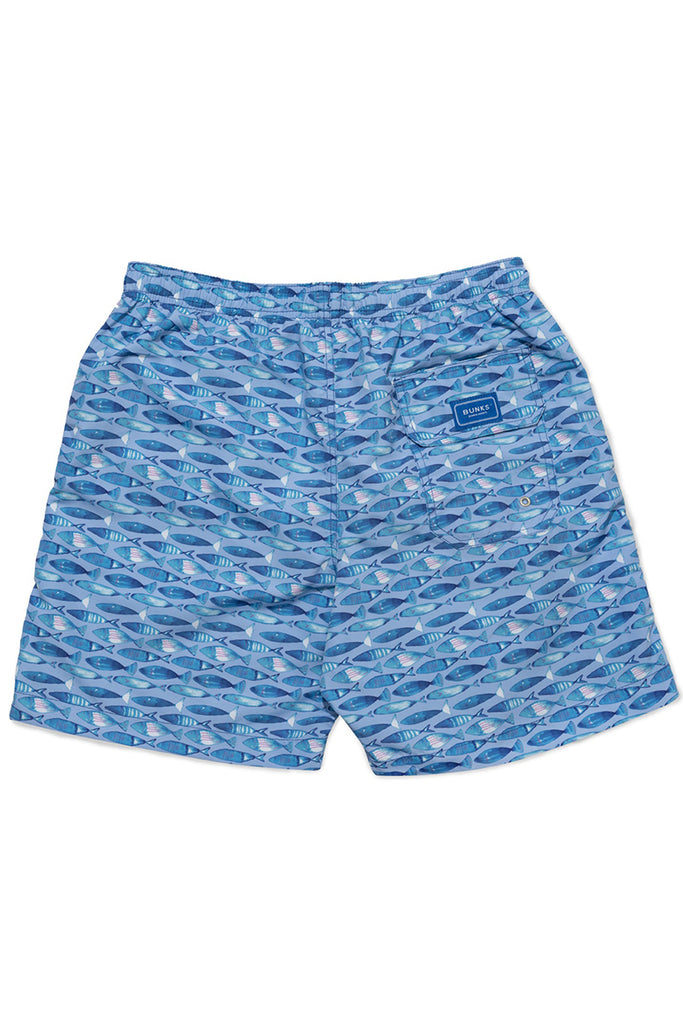 Swim Shorts - Swimming Fish Blue