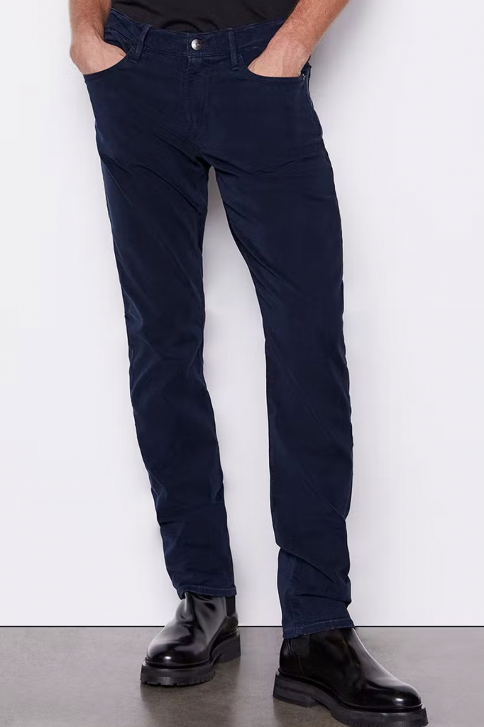 L'HOMME Men's Slim StraightJean - Navy Blue