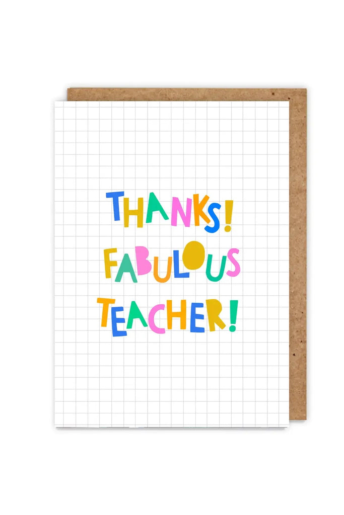 THANKS FABULOUS TEACHER Card